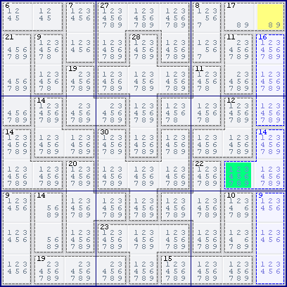 The Rule of 45 of Killer Sudoku (innies and outies)